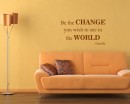 Be the Change Quotes Wall Decal Motivational Vinyl Art Stickers